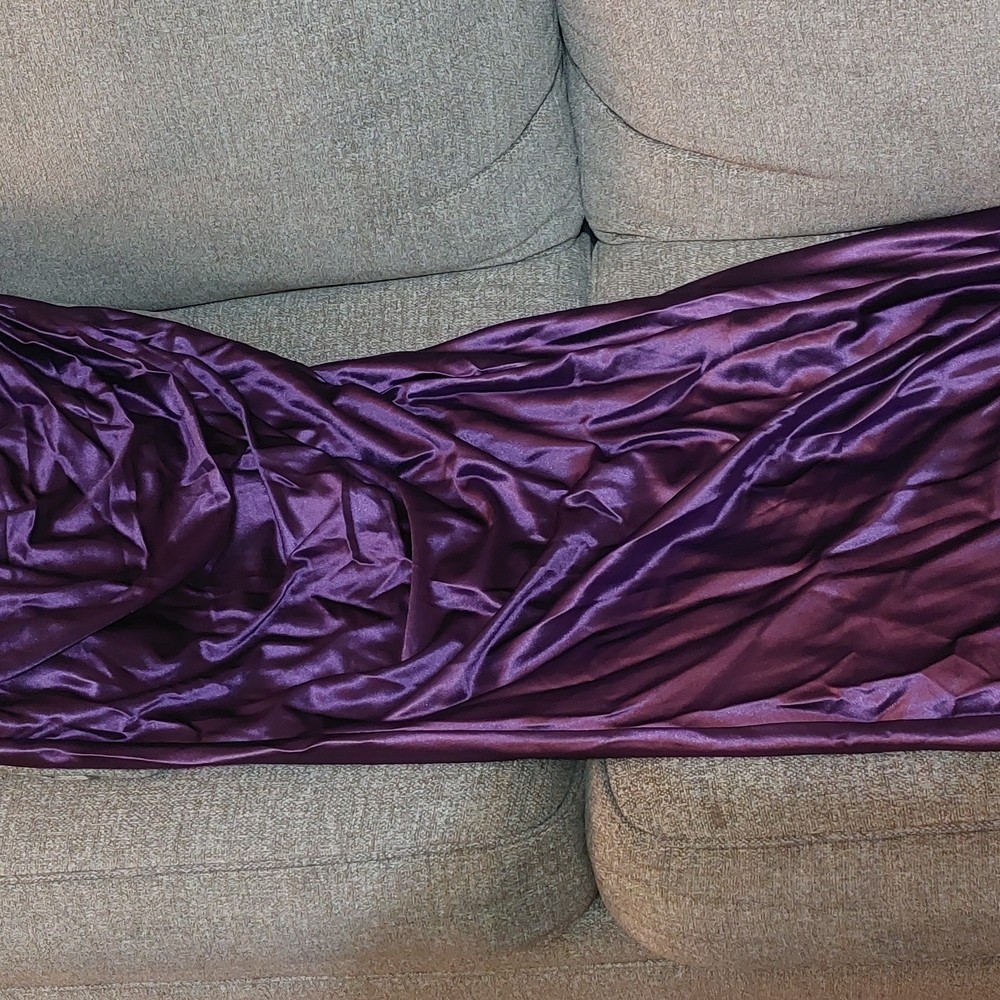 Elegant Purple Satin Prom Dress